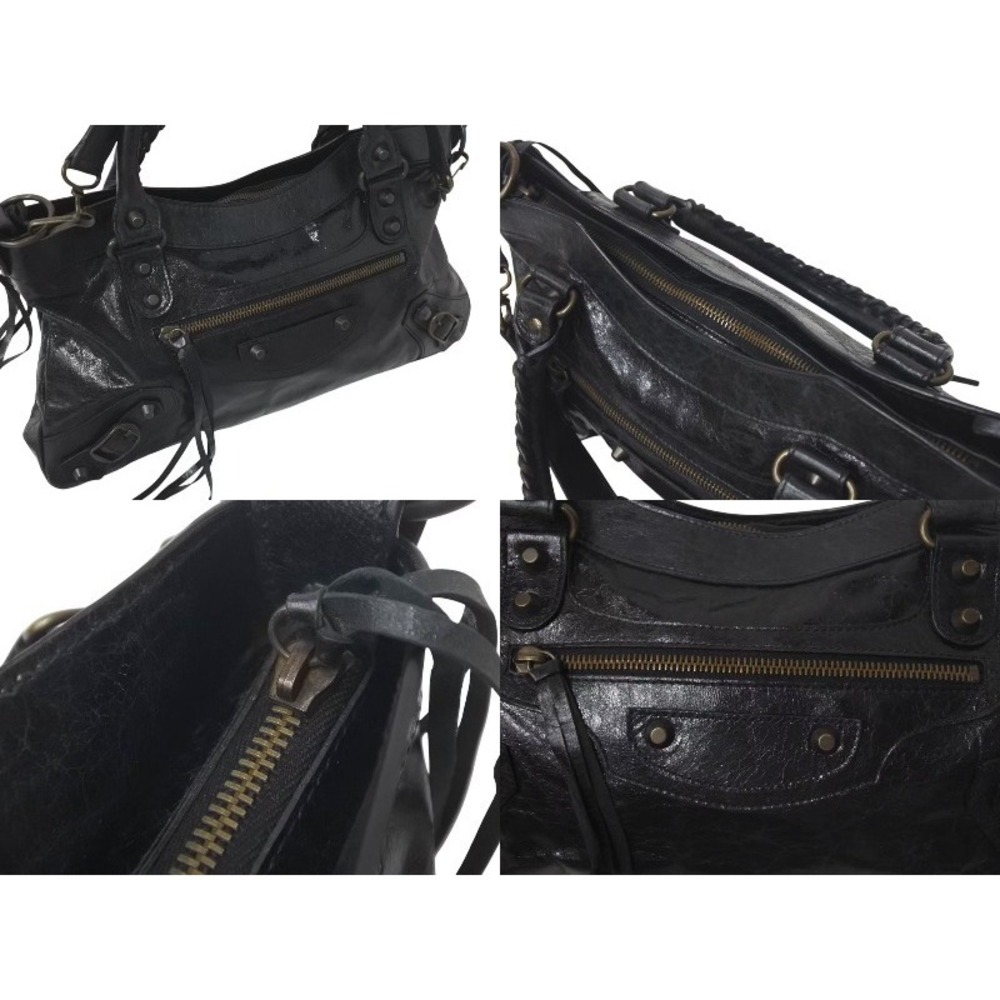 BALENCIAGA The First City Bag Shoulder Black Leather - Picture 6 of 10